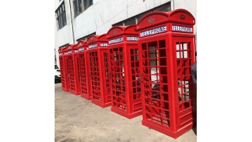 Outdoor Decorative Steel Frame Privacy Telephone Booth With Temper Glass1