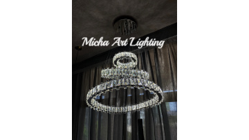 Crystal ring chandelier