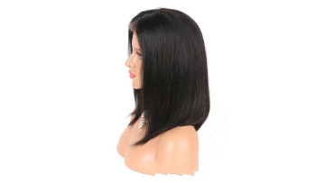 short black synthetic wig bob lace front synthetic wig black woman synthetic wig1