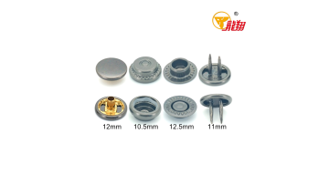 203# Double‑Prong 4‑Part Brass Snap Fastener