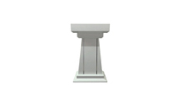 New White Simple Stage Lectern Bank Office Hospital Front Desk Consulting Reception Desk1