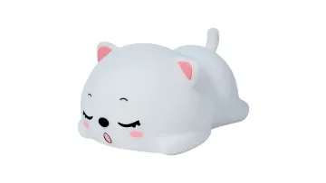 Adorable Sleep Cat Cartoon Silicone LED Night Lights for Kids′ Rooms Night1