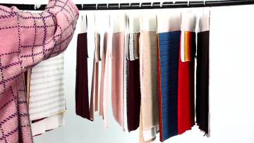 Shaoxing textile custom striped rib nylon ribbed rib knit fabric yoga clothing1