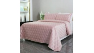Bedspread Solid Color Quilt Bed Blanket king queen embroidery bedspread velvet for all season use1