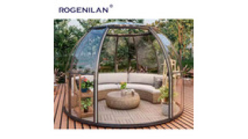 Rogenilan Hot Selling New Arrival PC Dome Hotel Polycarbonate Dome Tent Modular Prefab Dome house For Resorts Villa Garden1