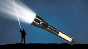 DP-9168 LED Flashlight Torch with COB Light