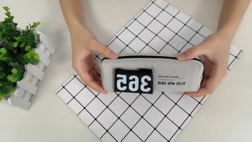 Custom workhard series make up canvas pencil bag