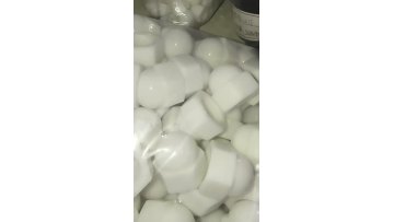 White Black PA66 Nylon Plastic Hex Domed Cap Nut (1)