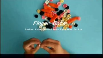 Dust-free and Powder-free Crimped Disposable Finger Covers High Elasticity Protective Latex Finger Cots1