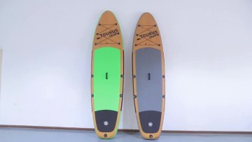 High Quality Wood Style Soft Top Inflatable Standing Paddle Board Surfing Surfboard1