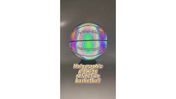 Holographic Reflective Glowing Basketball