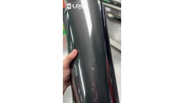 Glossy 4D Carbon Fiber Black Car Wrap