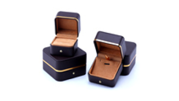Hanhong custom luxury brown high-grade leather jewelry packaging box bracelet necklace watch gift box ring jewelry box1