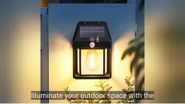 Solar Motion Sensor Outdoor Wall Light with 3 Modes1