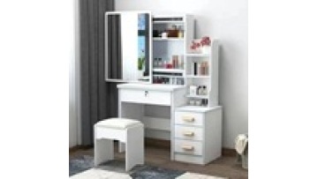 Bedroom Furniture Led Light wholesale Modern style  White Color Optional Storage Dresser Makeup Vanity Dressing Table With LED1
