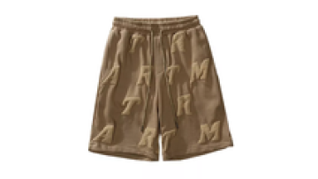 Designer Wholesale Mens Cotton 3D Puff Print French Terry Jogger Shorts Men1