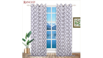 High quality polyester jacquard ready made home used curtain for sliding glass door1