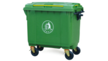 660L Flexible Universal Wheel Trash Can Industrial Factory Standing Waste Container Plastic Material1