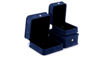 Hanhong wholesale custom luxury jewelry packaging box bracelet earrings necklace pearl lock blue velvet ring jewelry box1