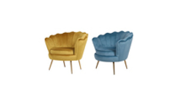 Velvet Leisure Petal Shaped Sofa Chair Nail Salon Spa Massage Chair1