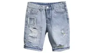 Fashion Destroy Ripped Men Jeans Denim Jeans Shorts Summer Shorts1