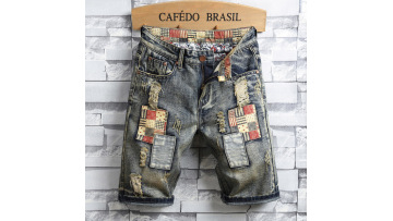 Hot Selling Factory Directly Wholesale Designers Pantalones Short Men Ripped Jean Short Stretch Denim Pants Slim Men's Jeans1