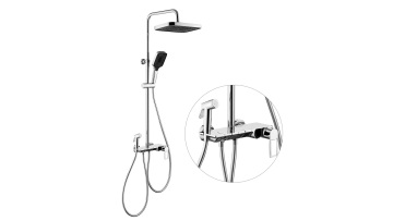 Digital display bathroom shower set