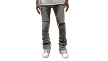 Wholesale High Quality Vintage Denim Pants Mens Distressed Ripped Stacked Denim Jeans1