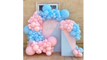 196pcs Pink and Blue Latex Balloons for Baby Gender Reveal and Birthday Party Decorations1