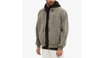 Luxury Brand Bomber Jackets Winter Vintage Crop Washed Zip Up Jacket for Men1
