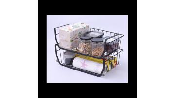 Storage rack under kitchen cabinet