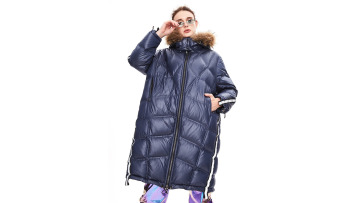 Hood Zipper Long Down Coat