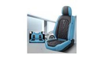 Lulu An08 9D Full Fashion Blue Leather Car Seat Covers - Easy Clean, Comfortable, High Quality, Leather Resistant1
