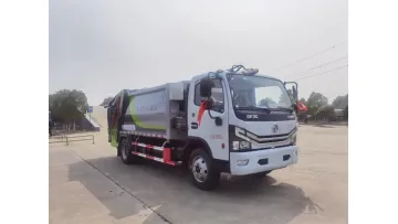 New Arrival Dongfeng 4X2 7-7.5cbm Square Large Drop Hopper Compaction Refuse Truck1