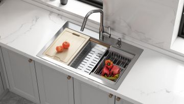 single bowl topmount sink