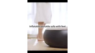 Inflatable portable sofa with feet