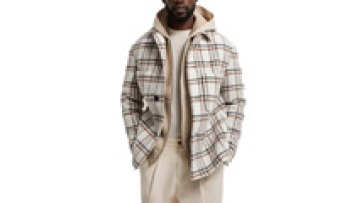Customized Fashion Button Woolen Men Jacket Winter Heavy Flannel Tweed Plaid Shirt Jacket For Man1