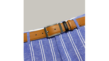 Khaki Genuine Leather Business Men's Belt