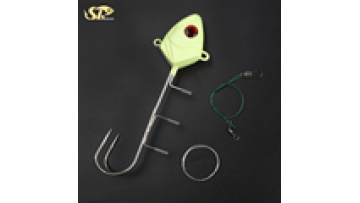 Tenya Lead Jig Head Double Hook Luminous Hairtail Barbed Sea Fishing Lure JY10241