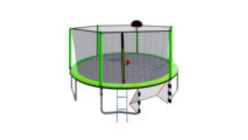 Upgraded 8FT 10FT 12FT 15FT 16FT Trampolines with Enclosure Net and Ladder, ASTM Approved Outdoor High-Capacity Family Yard1