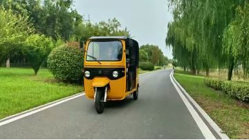 Two-row passenger-carrying electric tricycle