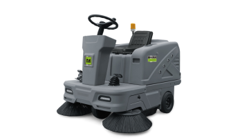 floor sweeper is working