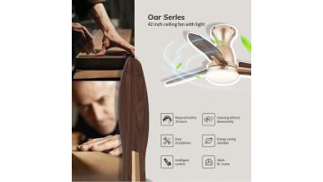 Solid Wood Ceiling Fan with Light