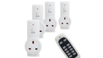 UK 4+1 433.92 Mhz smart wireless  Remote Control Socket switch1