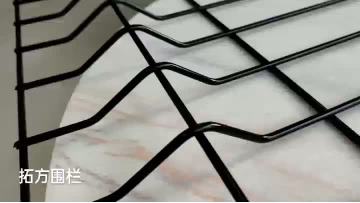 PVC coated black Rigid Welded Wire Mesh Fencing Panels