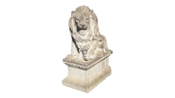 Antique Style Stone Lion Statue for Outdoor Use