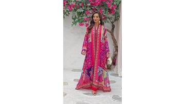 Floral Print V Neck Maxi Abaya Dress (1)