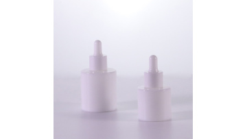 White Flat Shoulder Glass Dropper Bottle