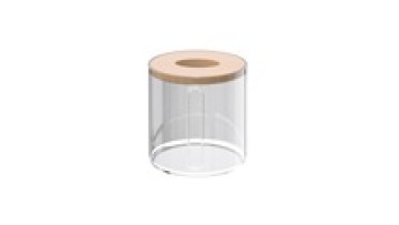 Modern Home Bathroom Stylish Acrylic Plastic Round Facial Tissue Box Cover Tissue Holder1
