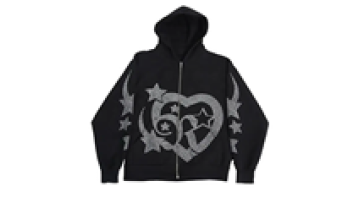 Custom Fleece Silver Rhinestone Men's Hoodies & Sweatshirts Jackets Full Body Zip Up Face Hoodie With Zipper1
